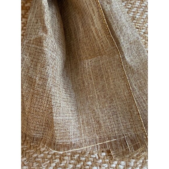 (2) brown burlap snowflake Christmas bows - Picture 7 of 12